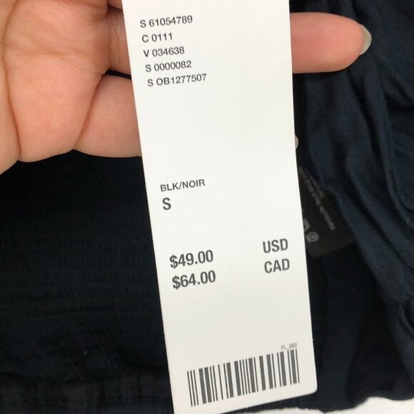 BNWT Urban Outfitters Dark Navy Blue/Black Ruched Short Crop Top - Picture 8 of 11